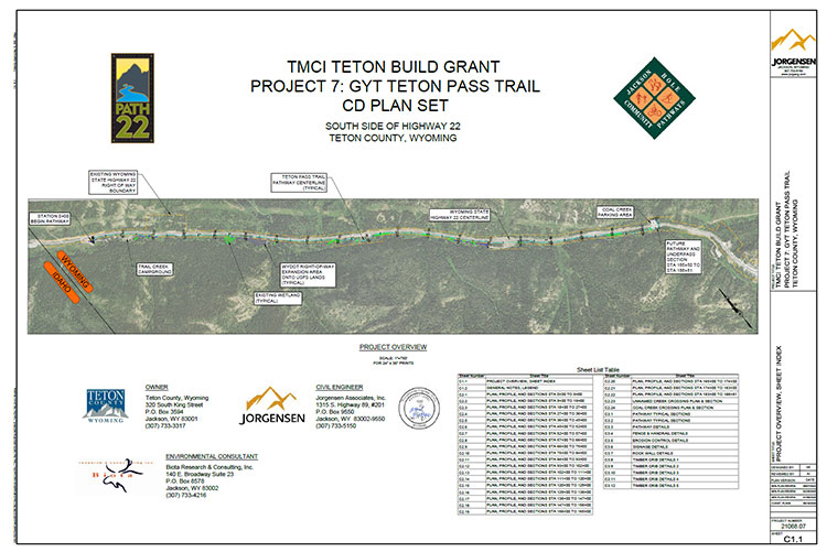 Teton Pass Trail Plan Set